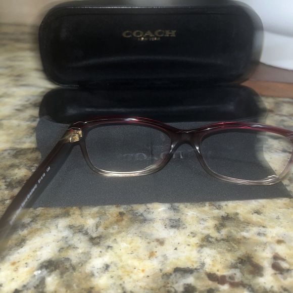 COACH HC6089 5484 Red Sand Gradient Women's Eyeglass Frames 51-16-135 Red - Picture 5 of 11